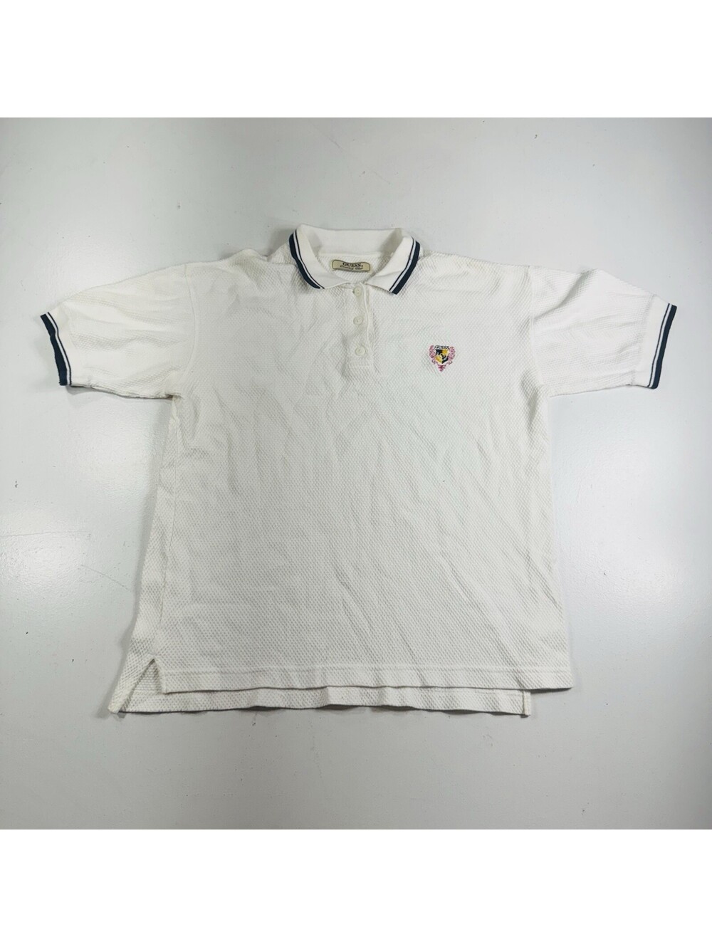 Guess Country Club Polo Shirt White Mens Size Small